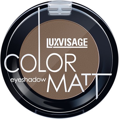 Тени для век тон 14 DARK BROWN COLOR MATT Luxvisage