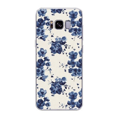 Силиконовый чехол Цветы гжель на Samsung Galaxy S8 Plus