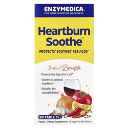 Enzymedica Heartburn Soothe, Апельсин Ваниль - 90 таблеток - Enzymedica