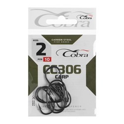Крючки Cobra CARP, серия CC306, № 02, 10 шт.