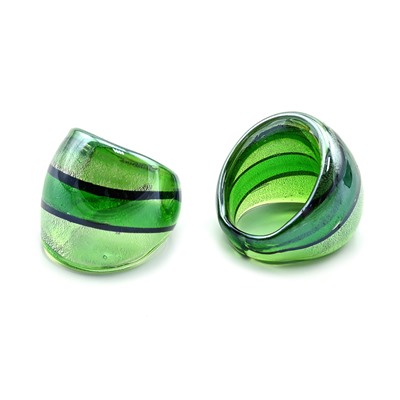 Перстень из муранского стекла модель16 цв.зеленый