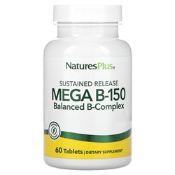 NaturesPlus Mega B-150 пролонгированного действия, 60 таблеток