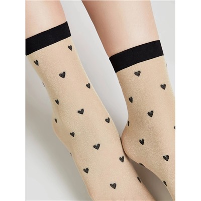 CONTE FANTASY Сияющие носки с объемными рисунками «Hearts»