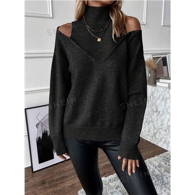 SHEIN Essnce Pullover Mit Rundhalsausschnitt