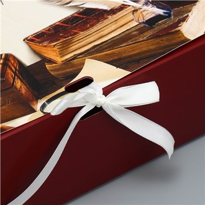 Коробка подарочная, упаковка, «Дорогому учителю», 31 х 24.5 х 8 см
