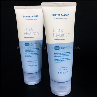 Пенка для умывания Missha Super Aqua Ultra Hyaluron Cleansing Foam, 100 мл (51)