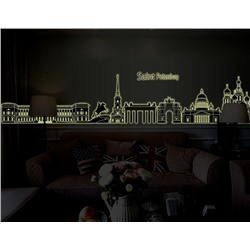 Наклейка интерьерная "Санкт Петербург", светится в темноте 904739
