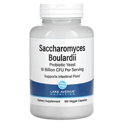 Lake Avenue Nutrition Saccharomyces Boulardii, 10 Billion CFU, 180 Veggie Capsules