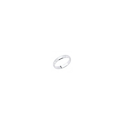 Классическое обручальное кольцо из белого золота, 110062