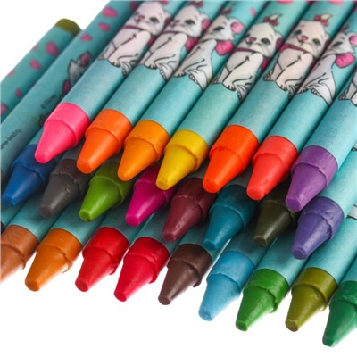 Восковые карандаши, набор 36 цветов, Коты аристократы