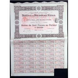 Акция на 100 франков 1913 года, Рудники "Дубовая балка"