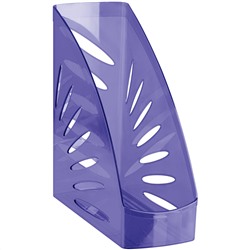 Лоток для бумаг вертикальный СТАММ "Тропик", тонированный фиолетовый, ширина 110мм ЛТВ-31247