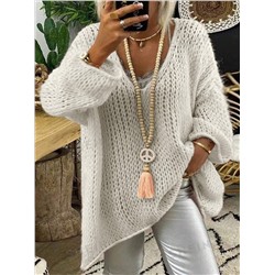 SHEIN LUNE Einfarbig Drop Shoulder Pullover