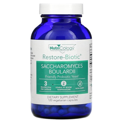 Nutricology Restore-Biotic, Saccharomyces Boulardii, 120 вегетарианских капсул