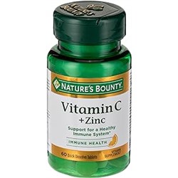 Nature's Bounty, Vitamin C + Zinc, Supports Immune Health, Vitamin Supplement, 60 mg, 60 Tablets