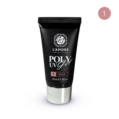 Полигель для маникюра L'AMORE Fashion Poli UV Gel 30мл, тон 01