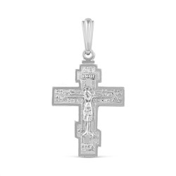 Крест из родированного серебра - 4,5 см 925 пробы К3-053р