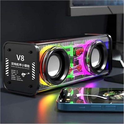 Беспроводная светомузыкальная колонка V8 RGB BT5.3 dual 10W speaker оптом