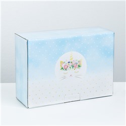 Коробка‒пенал «Нежный котик», 26 × 19 × 10 см