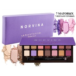 Тени Anastasia Beverly Hills Norvina, матовые+перламутровые, 14 цветов