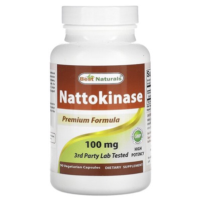 Best Naturals Nattokinase - 100 мг - 90 вегетарианских капсул - Best Naturals