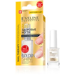 Eveline "Nail Therapy PROF" 8 в 1: Golden Shine Nail  Здоровые ногти Комплекс. регенерация (12ml). 3