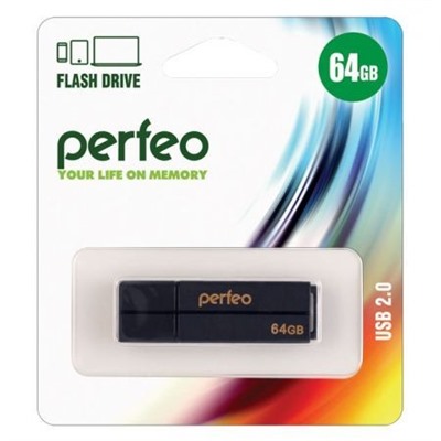 64Gb Perfeo C01G2 Black USB 2.0 (PF-C01G2B064)