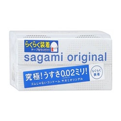 Sagami original Quick 0.02, полиуретановые, 6 шт.
