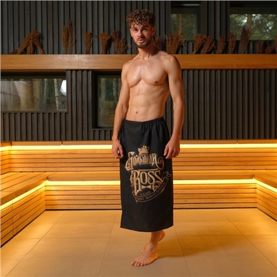 Полотенце для бани "Большой босс" мужской килт 80х150 см, 100 % хл, вафельное полотно