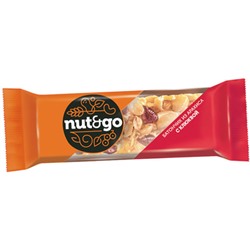 Батончик Nut&Go с арахисом и клюквой, 42 г (упаковка 18 шт.)