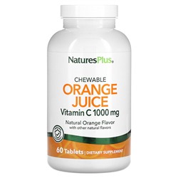NaturesPlus Жевательный апельсиновый сок, витамин С, апельсин, 1000 мг, 60 таблеток