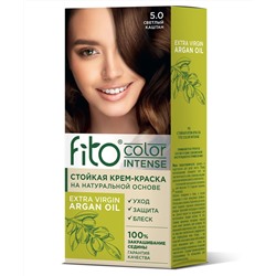 ФК /7134/ Стойкая Крем-Краска д/в "Fito color Intense" тон 5.0 Светлый каштан (115мл).17