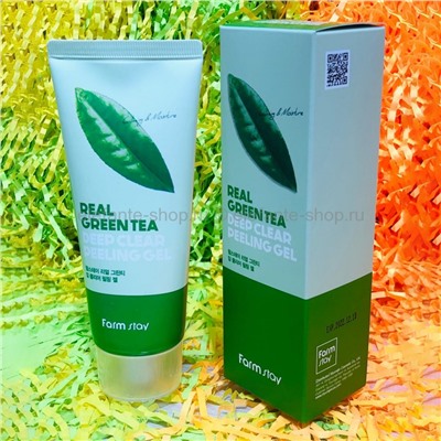 Пилинг-гель Farmstay Real Green Tea Deep Clear Peeling Gel (51)