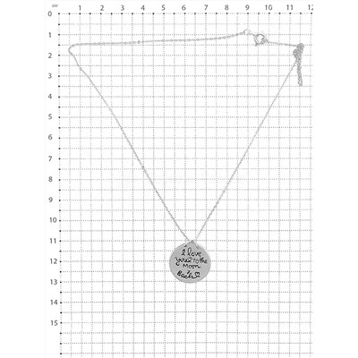Колье из серебра родированное - I love you to the moon and back (я люблю тебя бесконечно) 925 пробы CTP-15312-16-OX