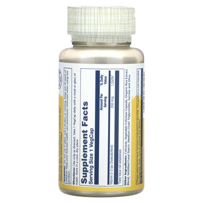 Solaray Высокоэффективный витамин D-3, 250 мкг, 60 растительных капсул