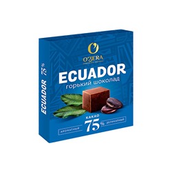 «O'Zera», шоколад Ecuador, содержание какао 75%, 90 г