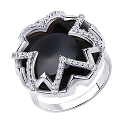 Серебряное Кольцо с полудрагоценными камнями, 83010069