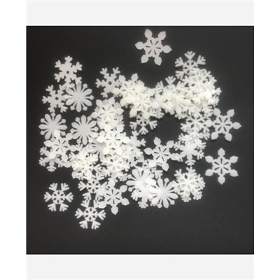 Набор снежинок светящихся в темноте, 50 шт. 9046287