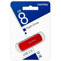 Флеш-диск 8GB Smart Buy Dock красный