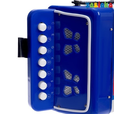 Музыкальная игрушка «Гармонь», цвет синий, уценка
