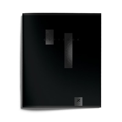 Тетрадь 48 л. А5 клетка скрепка LOREX TOTAL BLACK EDITION мелованный картон, запечатка форзаца, soft touch, выборочный УФ-лак