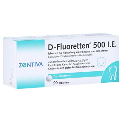 D Fluoretten 500 I.E. Tabletten (90 шт.) Д Таблетки 90 шт.