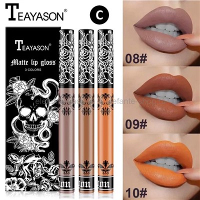 Набор из трех матовых помад для губ Teayason Matte Lip Gloss 3 Colors (106)