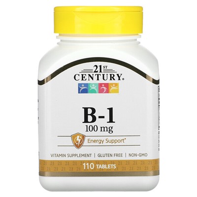 21st Century B-1, 100 мг, 110 таблеток - 21st Century