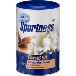 Mivolis Sportness Eiweiss 90 Спортивный протеин 90, со вкусом шоколада + витамины + магний, для роста мышц, 350 г