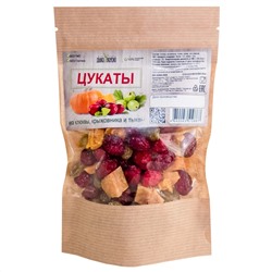 Цукаты АССОРТИ (тыква, клюква, крыжовник) 100 г Дико Вкусно