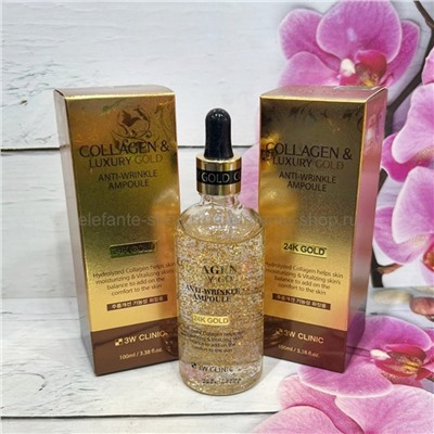 Сыворотка 3W Clinic Collagen & Luxury Gold Anti-Wrinkle Ampoule 100ml (78)