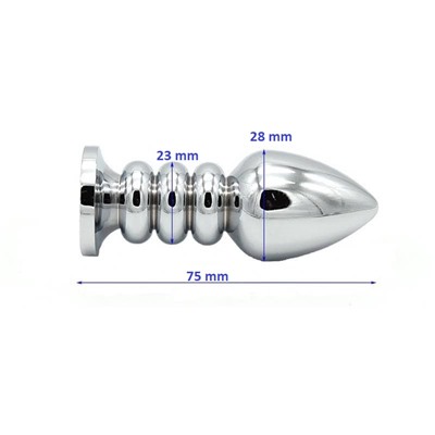 Втулка анальная металлическая "Metall Bolt",  7.5см*2.8см