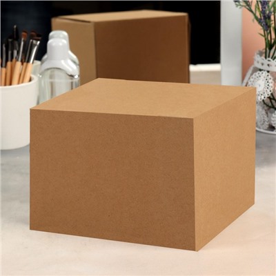 Бокс для хранения маникюрных/косметических принадлежностей «BAMBOO», 3 выдвижных ящика, 14 × 12 × 11,5 см, в картонной коробке, цвет прозрачный/коричневый