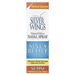 Natural Path Silver Wings Вертикальный спрей с коллоидным серебром, 50 частей на миллион, 1 жидкая унция (30 мл) (50 частей на миллион на 8 распылений)